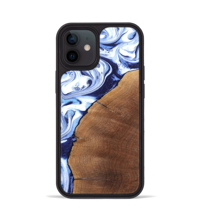 iPhone 12 Wood Phone Case - Navy (Blue, 820319)