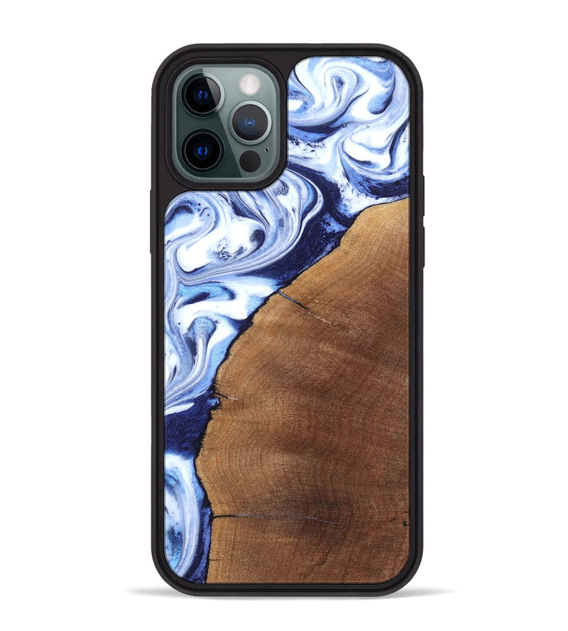 iPhone 12 Pro Max Wood Phone Case - Navy (Blue, 820319)