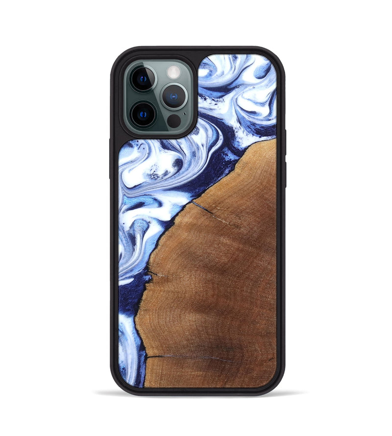 iPhone 12 Pro Wood Phone Case - Navy (Blue, 820319)