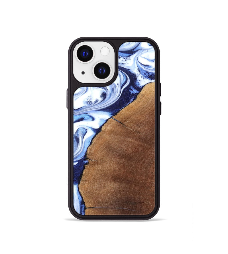 iPhone 13 mini Wood Phone Case - Navy (Blue, 820319)
