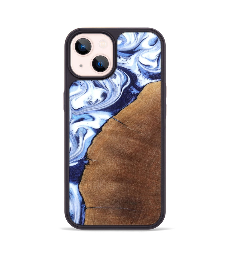iPhone 14 Wood Phone Case - Navy (Blue, 820319)