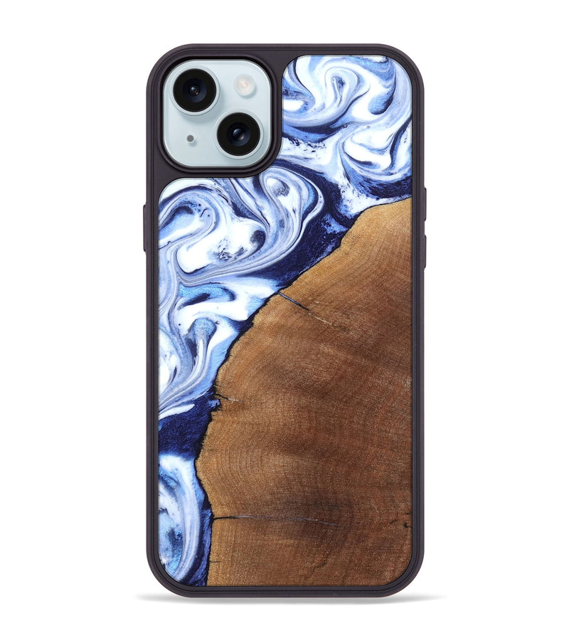 iPhone 15 Plus Wood Phone Case - Navy (Blue, 820319)