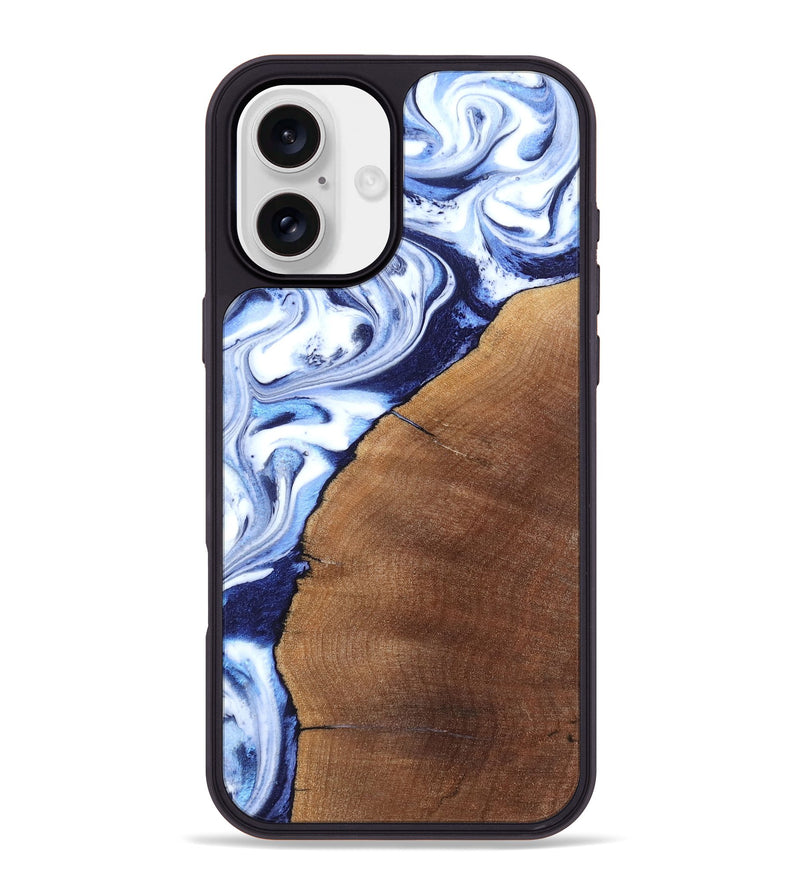 iPhone 16 Plus Wood Phone Case - Navy (Blue, 820319)