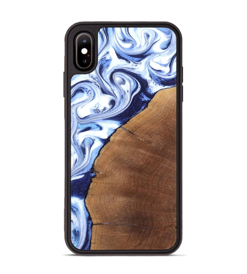 iPhone Xs Max Wood Phone Case - Navy (Blue, 820319)