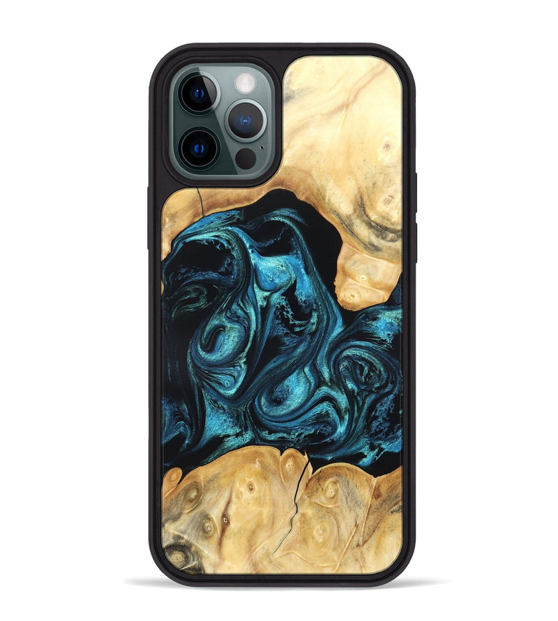 iPhone 12 Pro Max Wood Phone Case - Jovie (Blue, 820320)