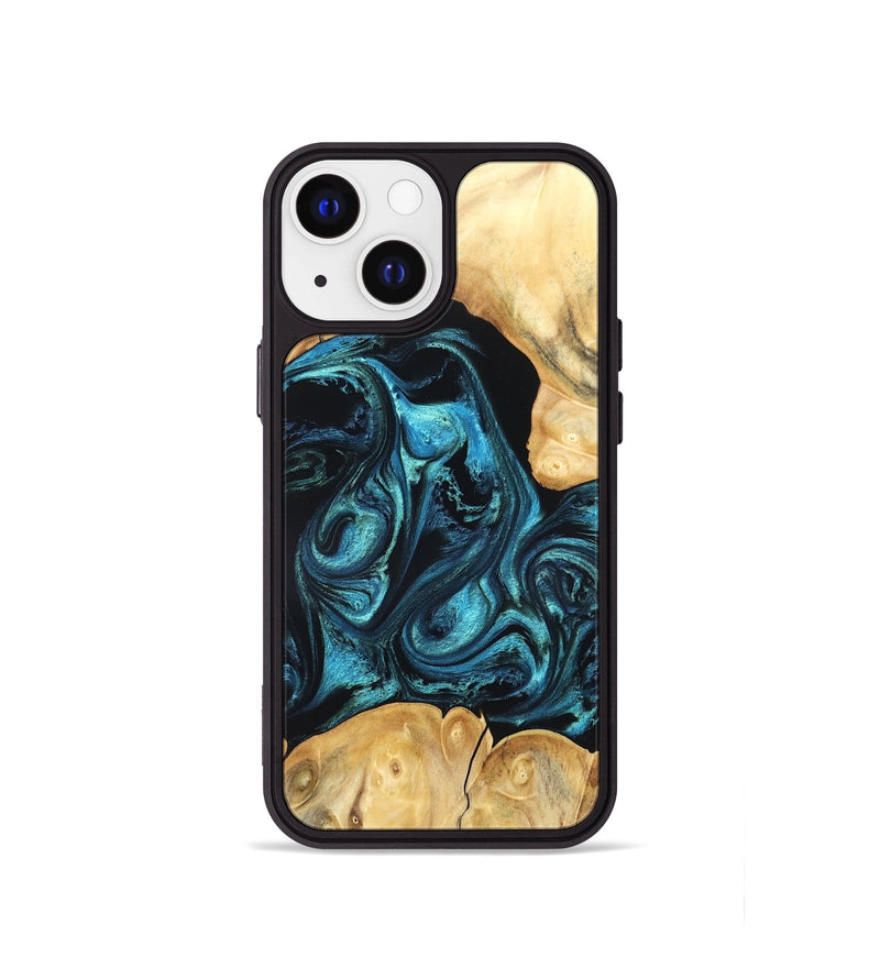 iPhone 13 mini Wood Phone Case - Jovie (Blue, 820320)