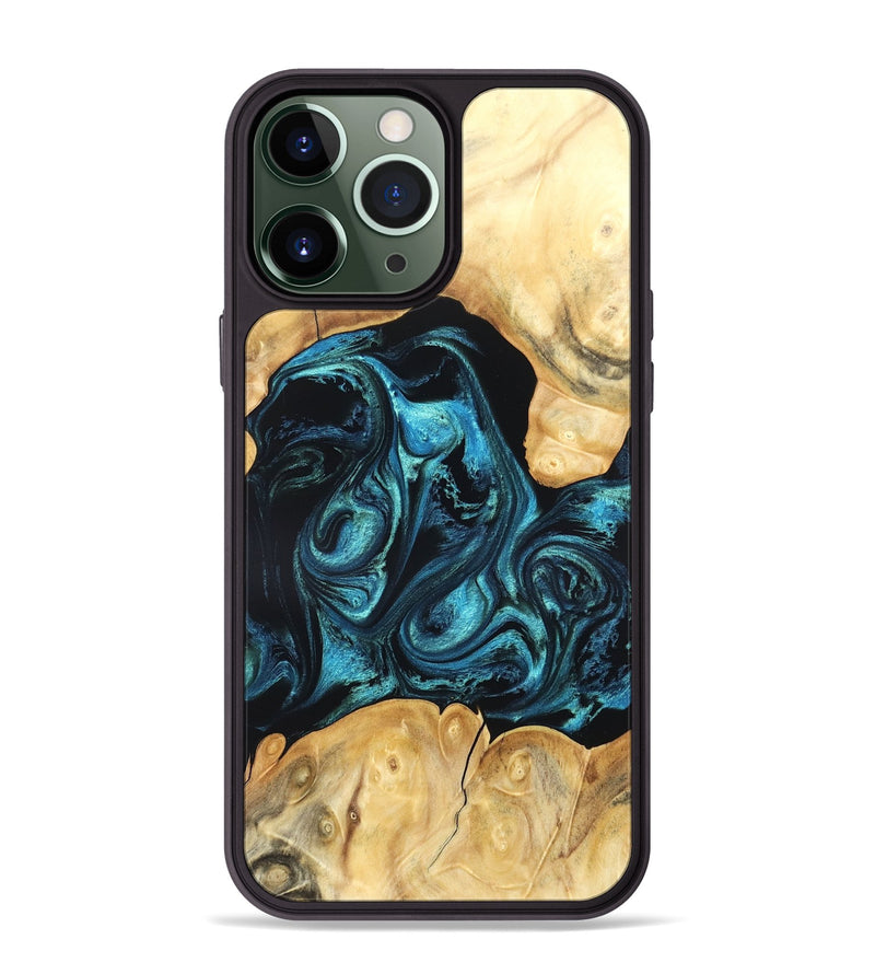 iPhone 13 Pro Max Wood Phone Case - Jovie (Blue, 820320)