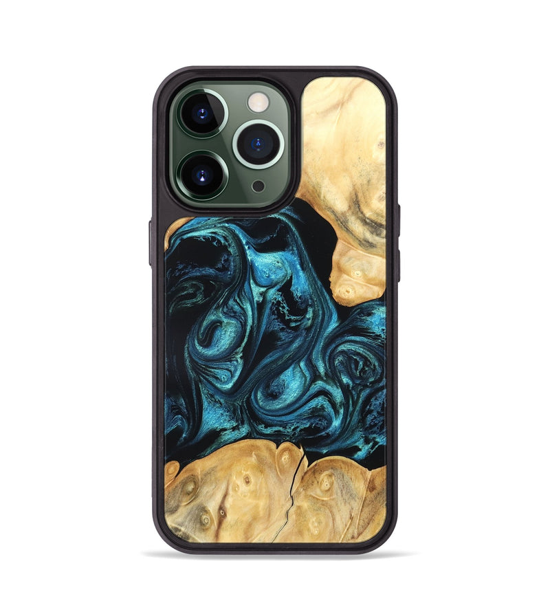 iPhone 13 Pro Wood Phone Case - Jovie (Blue, 820320)