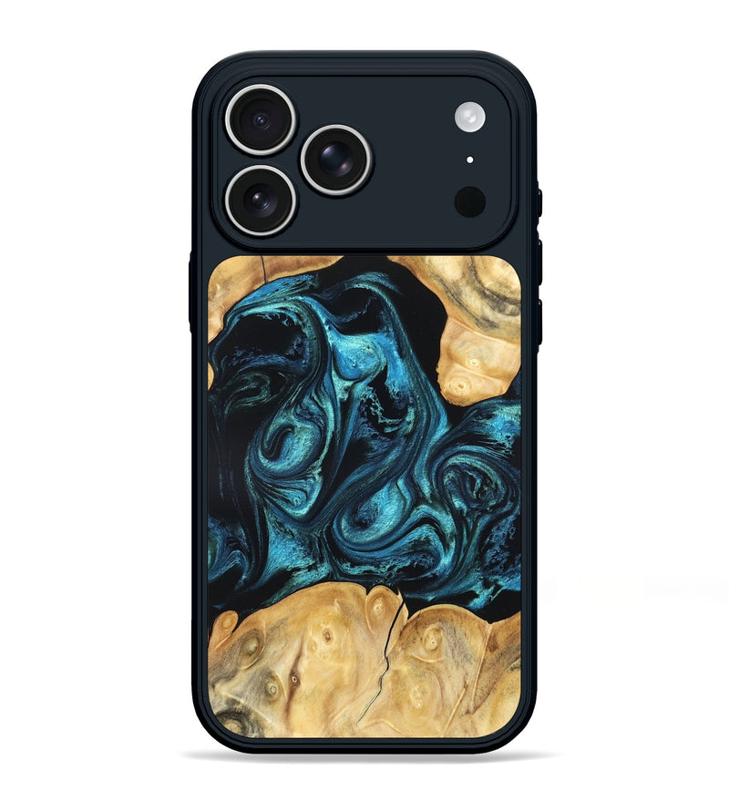 iPhone 17 Pro Max Wood Phone Case - Jovie (Blue, 820320)