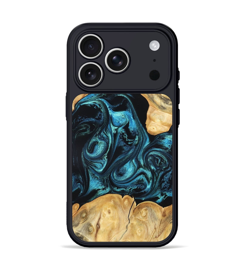 iPhone 17 Pro Wood Phone Case - Jovie (Blue, 820320)