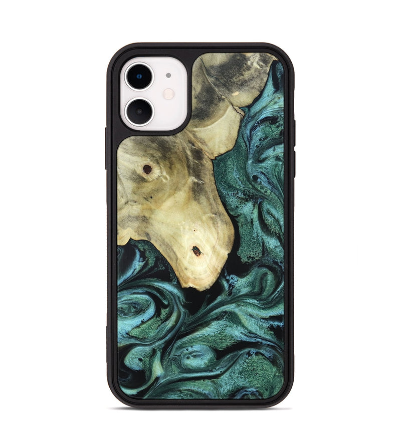 iPhone 11 Wood Phone Case - Starr (Green, 820321)
