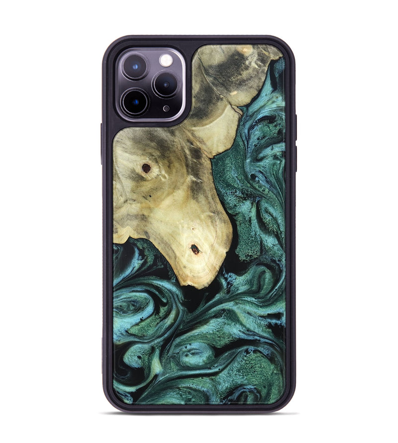 iPhone 11 Pro Max Wood Phone Case - Starr (Green, 820321)