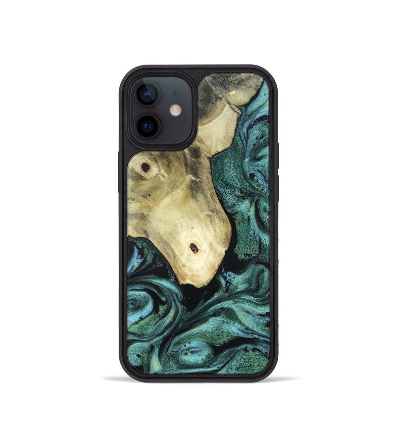 iPhone 12 mini Wood Phone Case - Starr (Green, 820321)