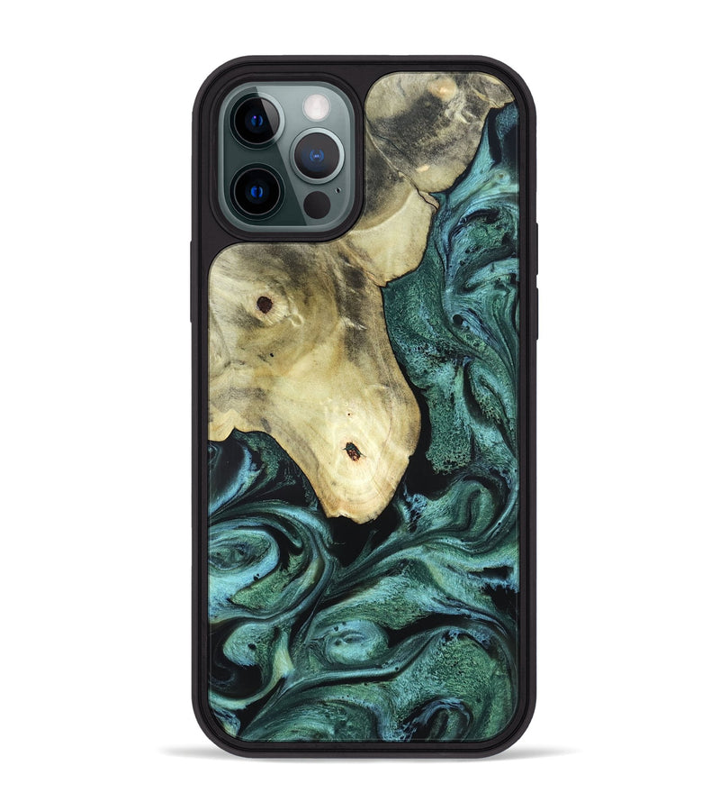 iPhone 12 Pro Max Wood Phone Case - Starr (Green, 820321)