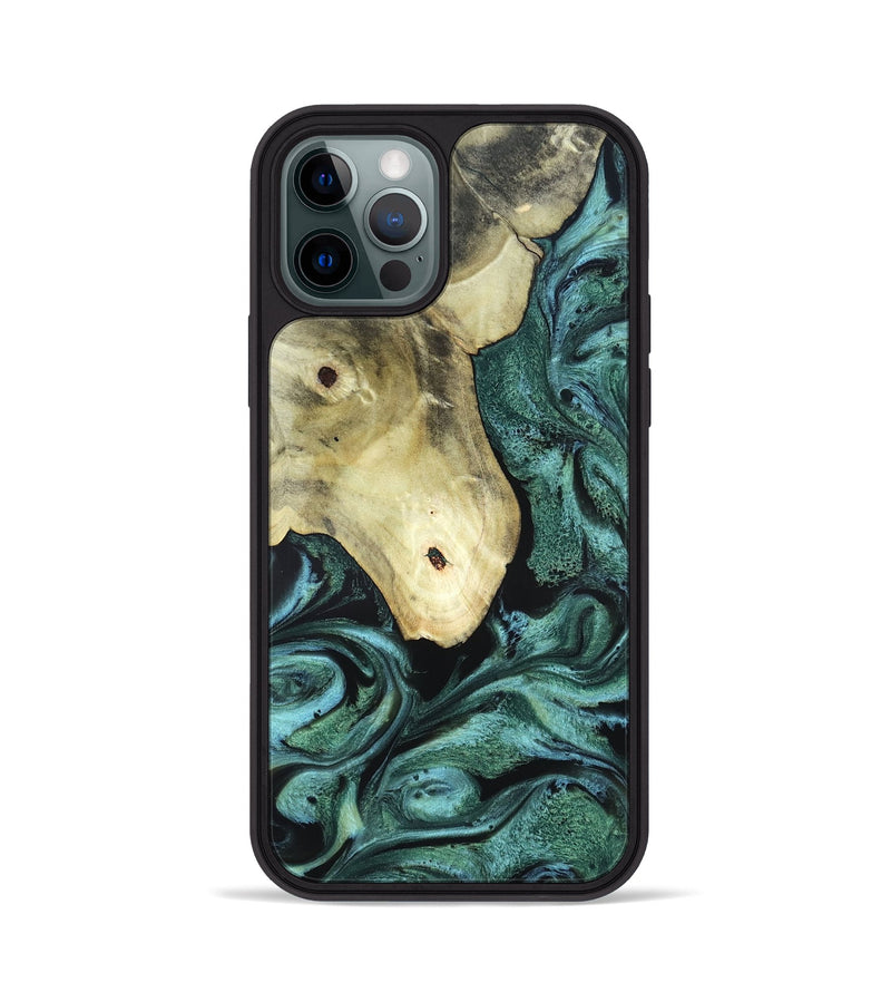 iPhone 12 Pro Wood Phone Case - Starr (Green, 820321)