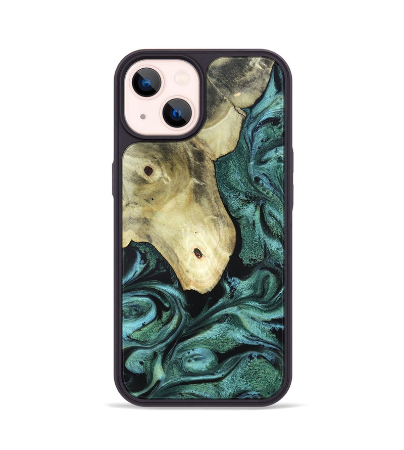 iPhone 14 Wood Phone Case - Starr (Green, 820321)