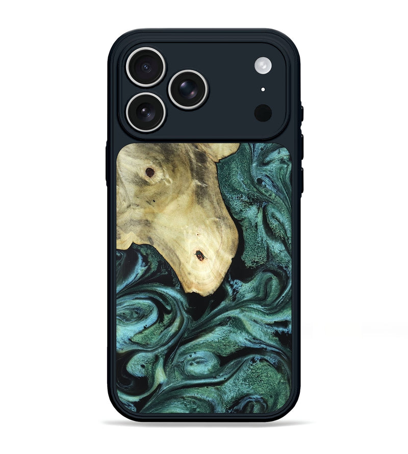 iPhone 17 Pro Max Wood Phone Case - Starr (Green, 820321)
