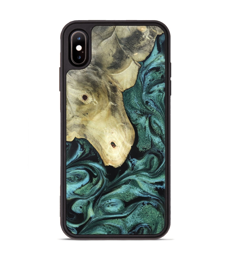 iPhone Xs Max Wood Phone Case - Starr (Green, 820321)