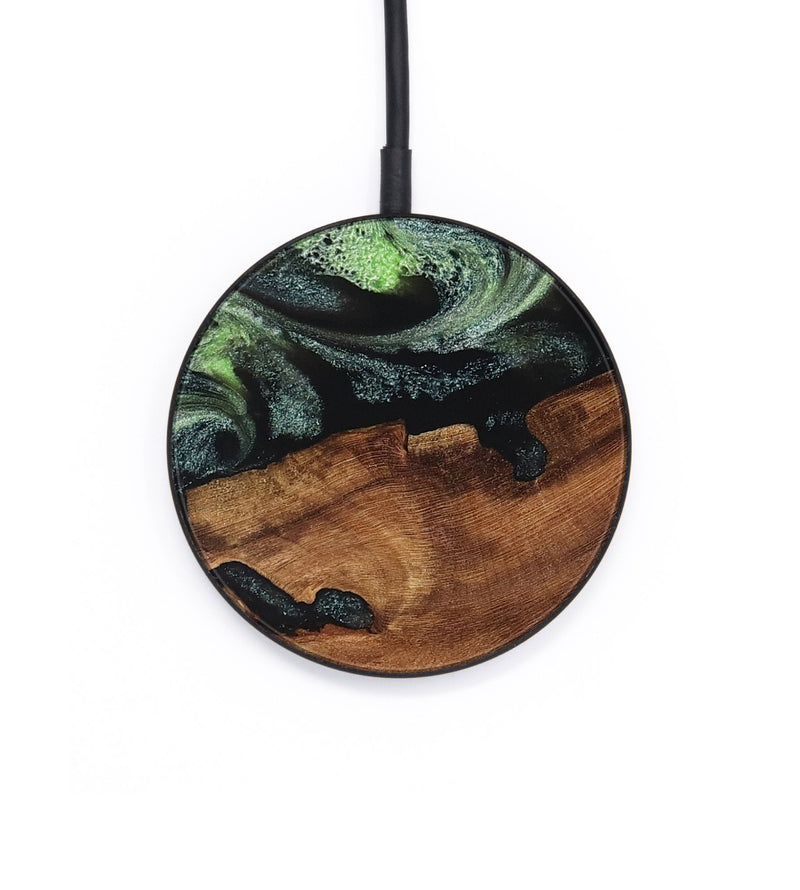 Circle Wood Wireless Charger - Iyana (Green, 820322)