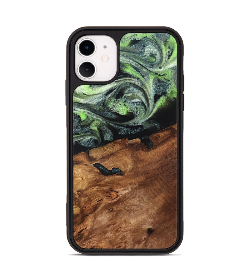 iPhone 11 Wood Phone Case - Iyana (Green, 820322)