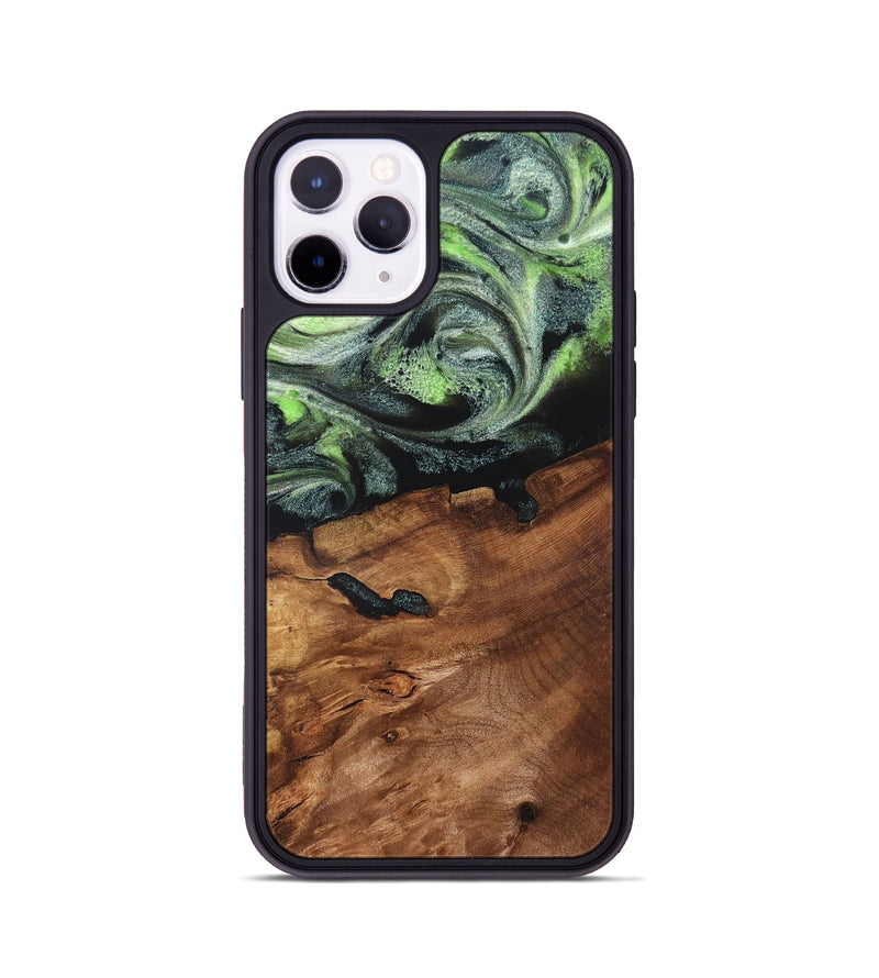 iPhone 11 Pro Wood Phone Case - Iyana (Green, 820322)