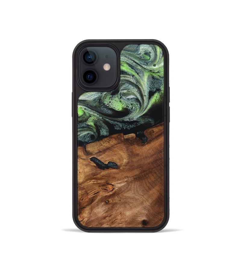 iPhone 12 mini Wood Phone Case - Iyana (Green, 820322)