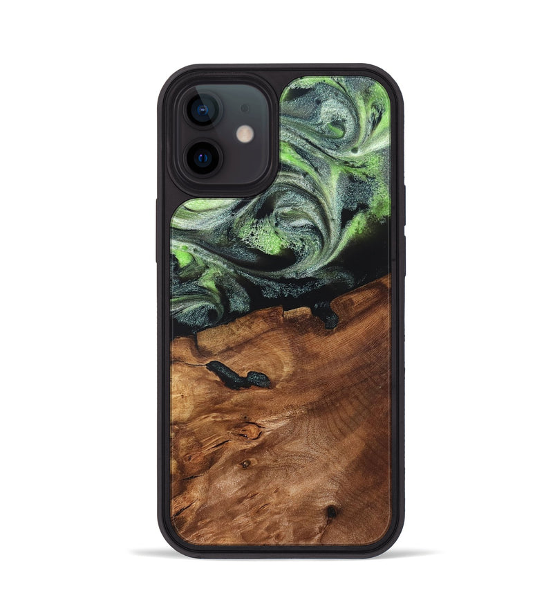 iPhone 12 Wood Phone Case - Iyana (Green, 820322)