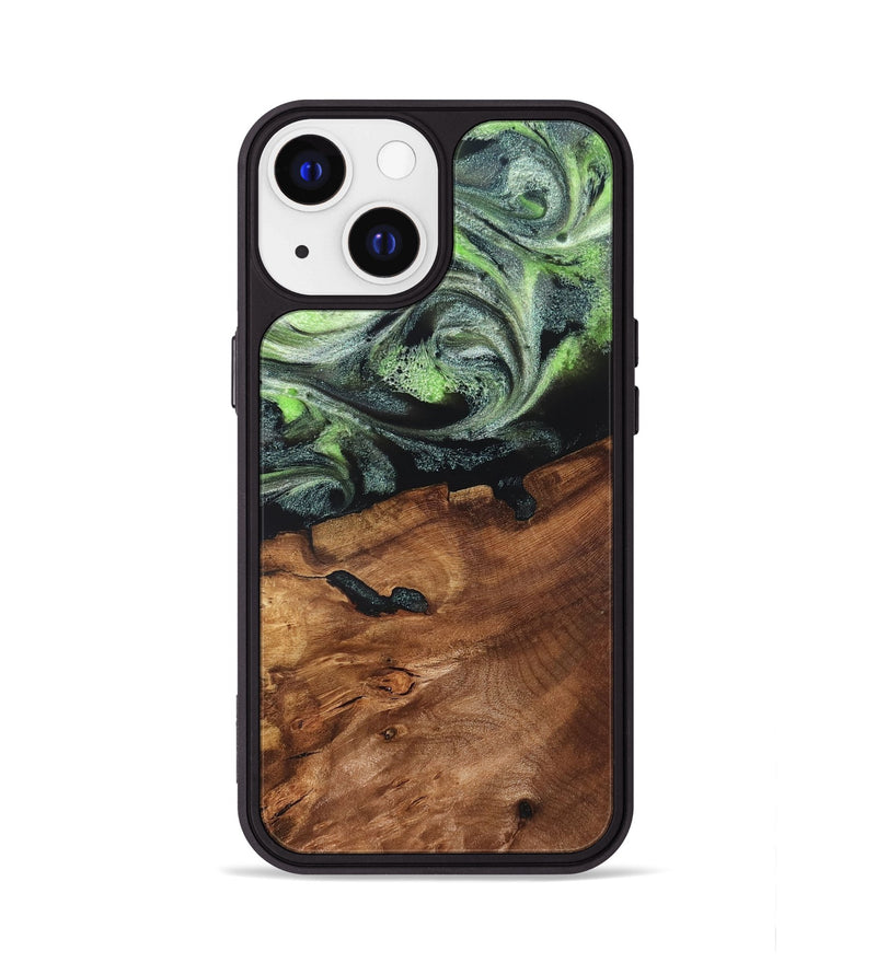 iPhone 13 Wood Phone Case - Iyana (Green, 820322)