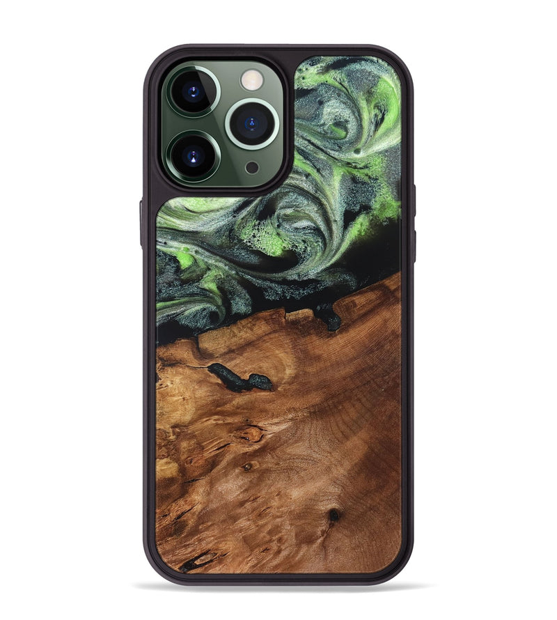 iPhone 13 Pro Max Wood Phone Case - Iyana (Green, 820322)