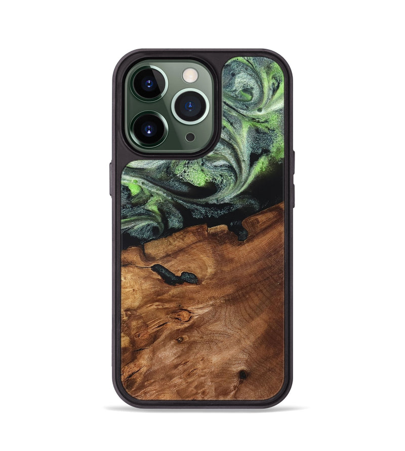 iPhone 13 Pro Wood Phone Case - Iyana (Green, 820322)