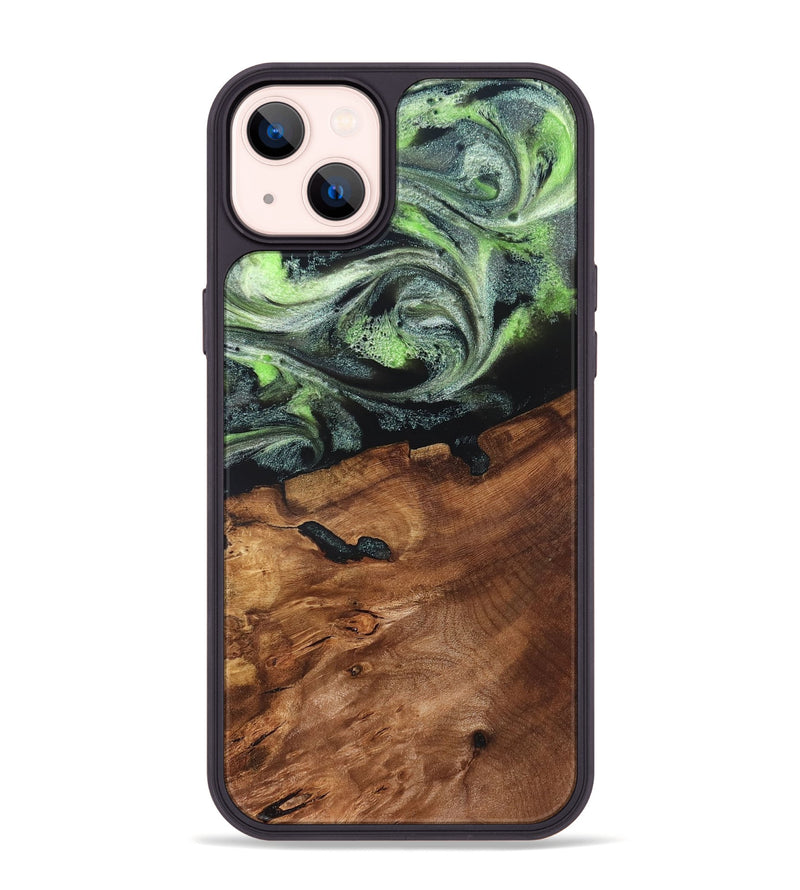 iPhone 14 Plus Wood Phone Case - Iyana (Green, 820322)