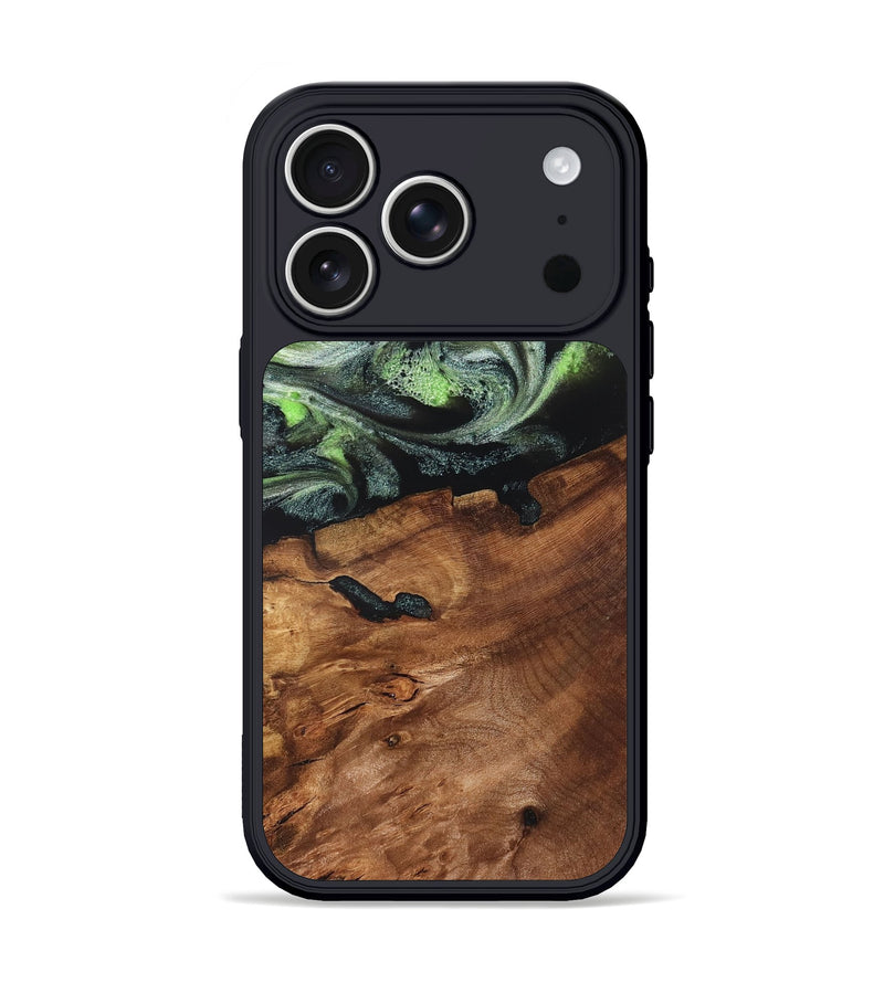 iPhone 17 Pro Wood Phone Case - Iyana (Green, 820322)