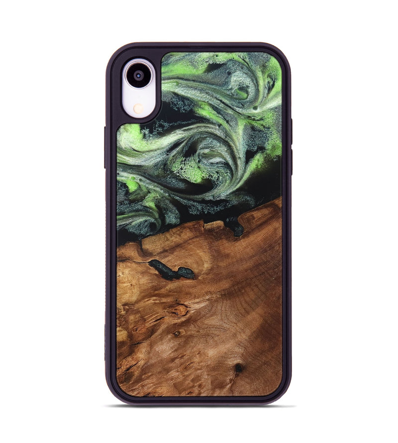 iPhone Xr Wood Phone Case - Iyana (Green, 820322)