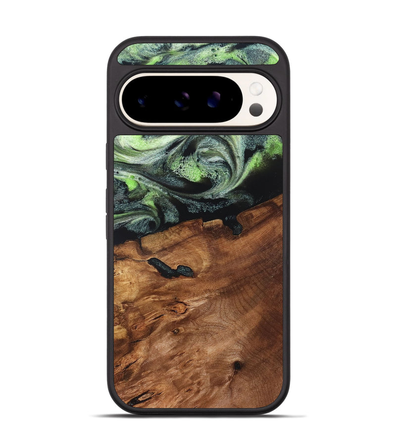 Pixel 9 Pro Wood Phone Case - Iyana (Green, 820322)