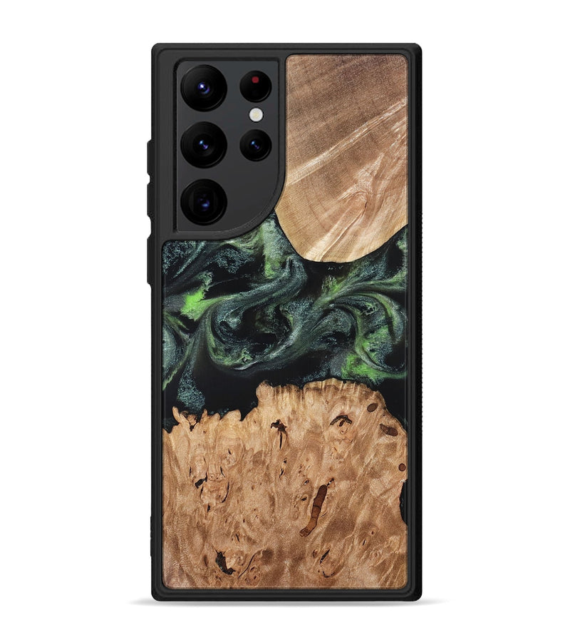 Galaxy S22 Ultra Wood Phone Case - Isabell (Green, 820324)