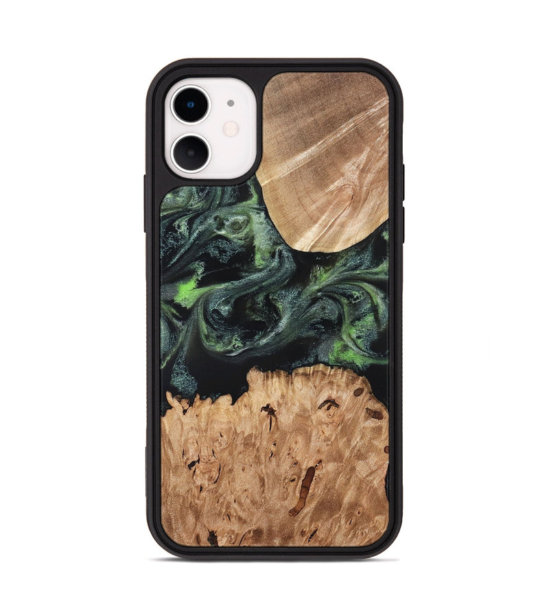 iPhone 11 Wood Phone Case - Isabell (Green, 820324)