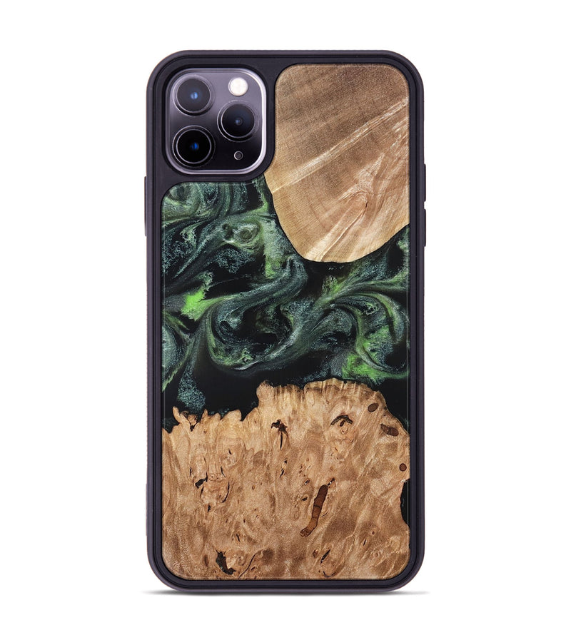 iPhone 11 Pro Max Wood Phone Case - Isabell (Green, 820324)