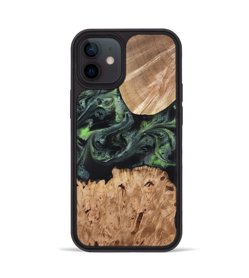 iPhone 12 Wood Phone Case - Isabell (Green, 820324)