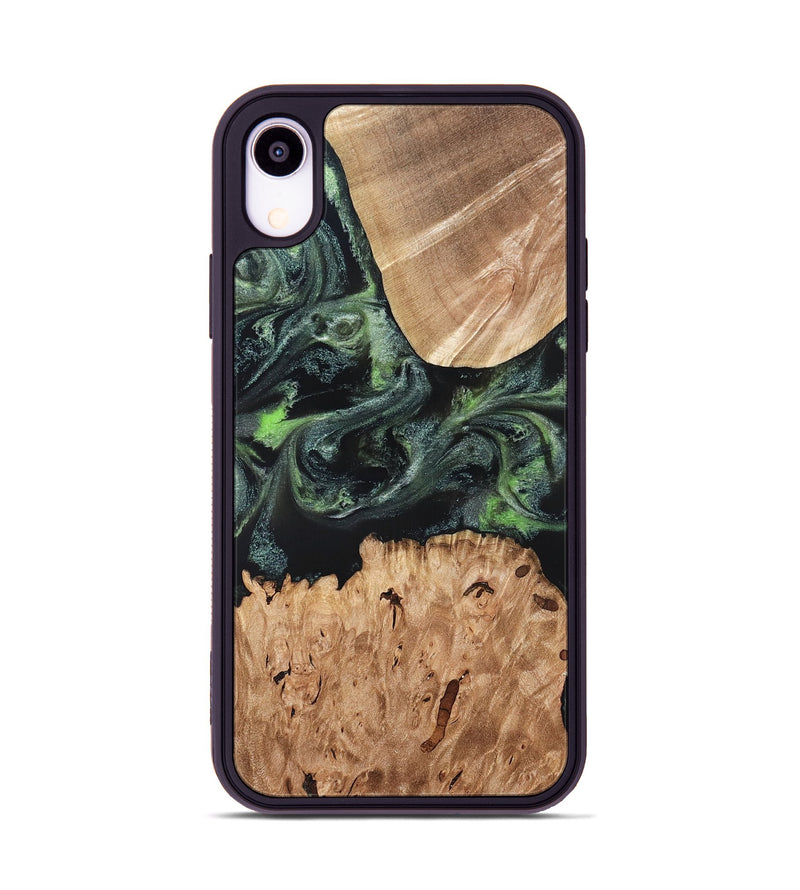 iPhone Xr Wood Phone Case - Isabell (Green, 820324)