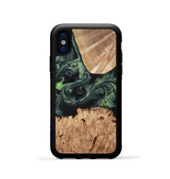 iPhone Xs Wood Phone Case - Isabell (Green, 820324)