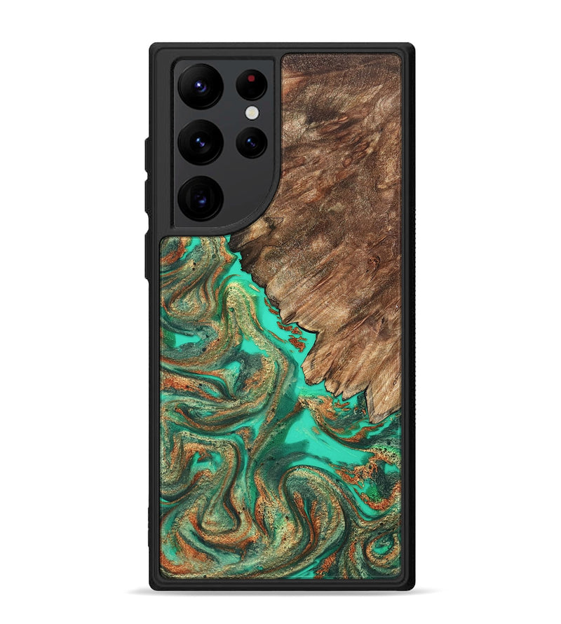 Galaxy S22 Ultra Wood Phone Case - Loni (Green, 820325)