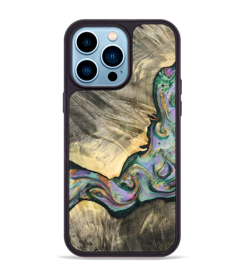 iPhone 14 Pro Max Wood Phone Case - Marcel (Green, 820326)