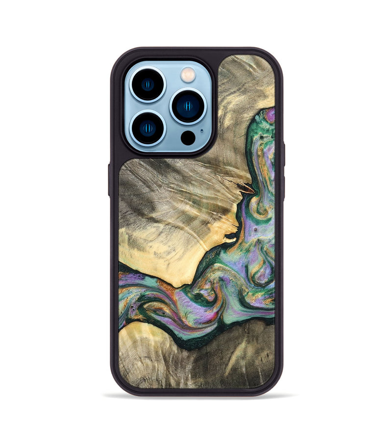 iPhone 14 Pro Wood Phone Case - Marcel (Green, 820326)