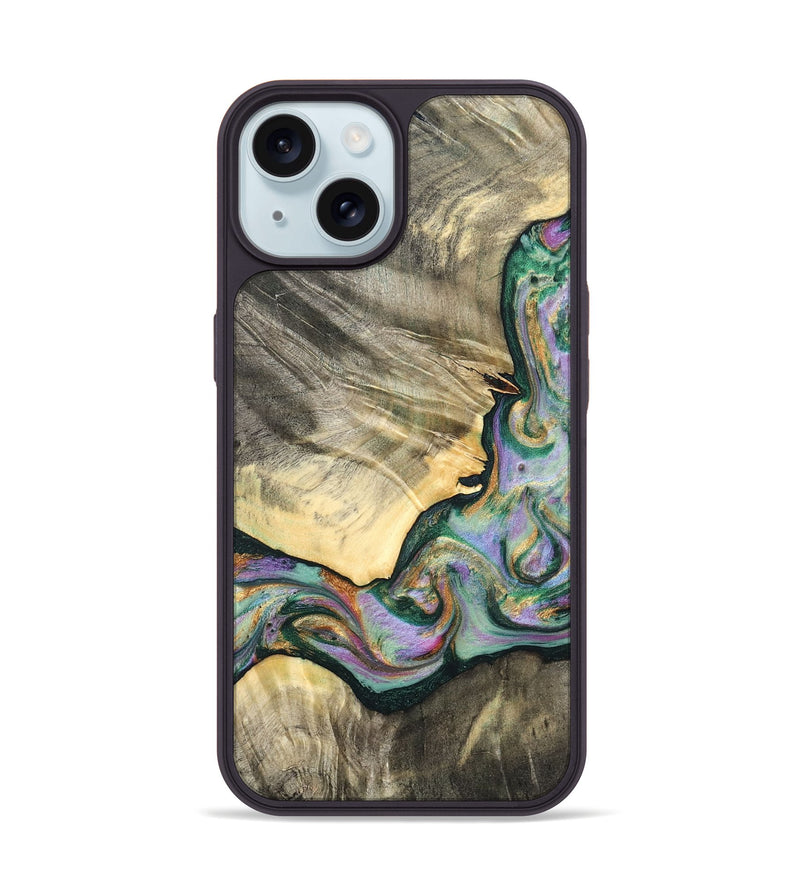 iPhone 15 Wood Phone Case - Marcel (Green, 820326)