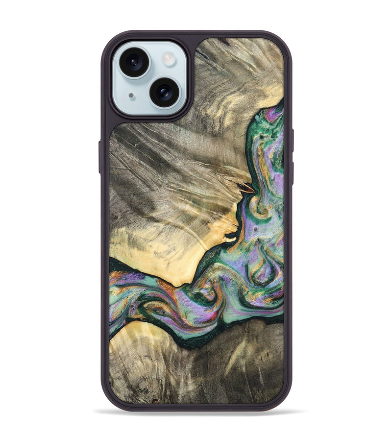 iPhone 15 Plus Wood Phone Case - Marcel (Green, 820326)