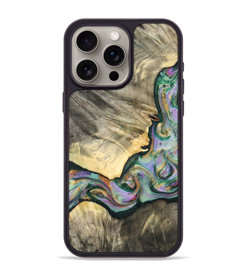 iPhone 15 Pro Max Wood Phone Case - Marcel (Green, 820326)