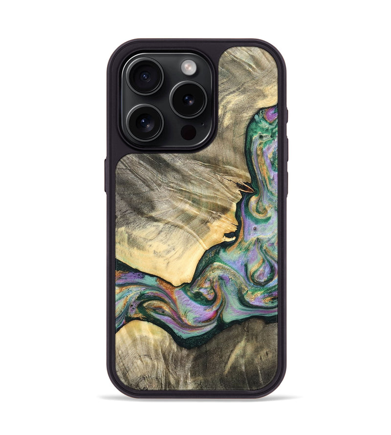 iPhone 15 Pro Wood Phone Case - Marcel (Green, 820326)