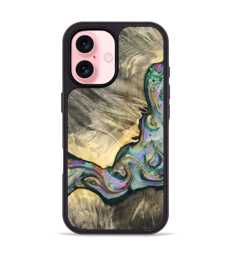 iPhone 16 Wood Phone Case - Marcel (Green, 820326)
