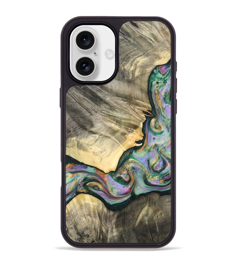 iPhone 16 Plus Wood Phone Case - Marcel (Green, 820326)