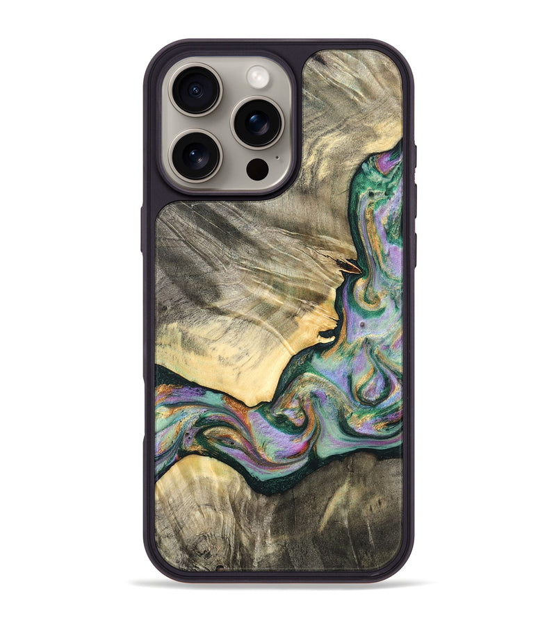iPhone 16 Pro Max Wood Phone Case - Marcel (Green, 820326)
